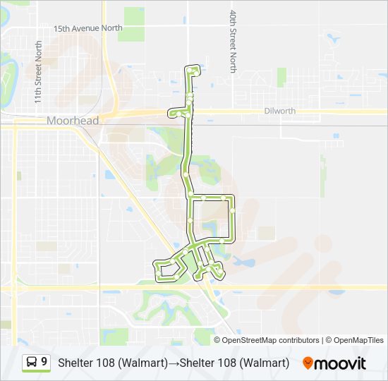9 Bus Line Map