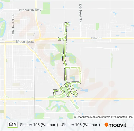 9 Bus Line Map