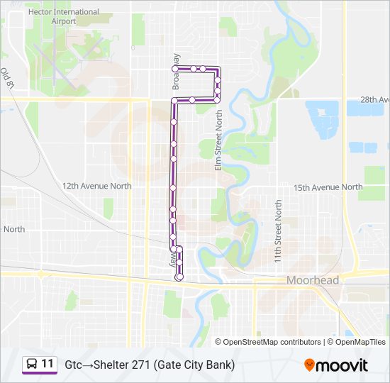 11 Bus Line Map