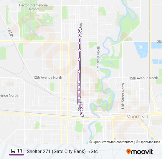 11 Bus Line Map