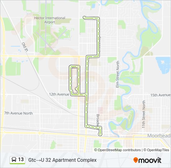 13 Bus Line Map