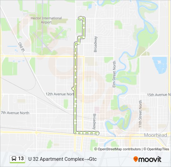 13 Bus Line Map