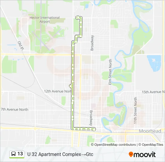 13 Bus Line Map