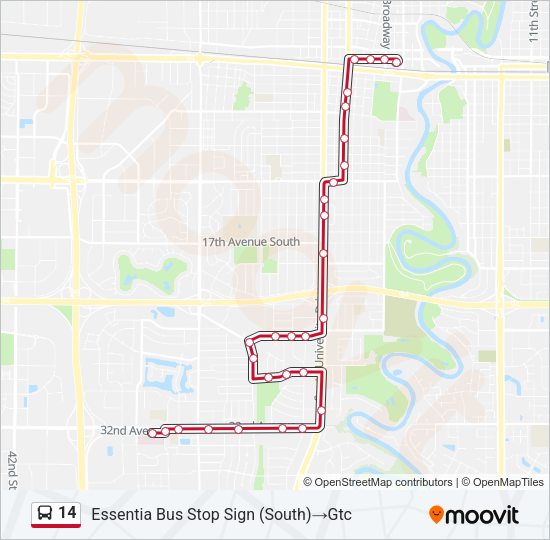 14 Bus Line Map