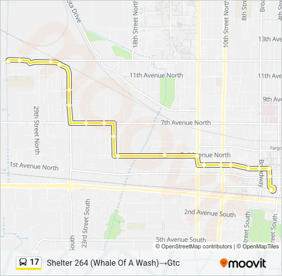 17 Bus Line Map