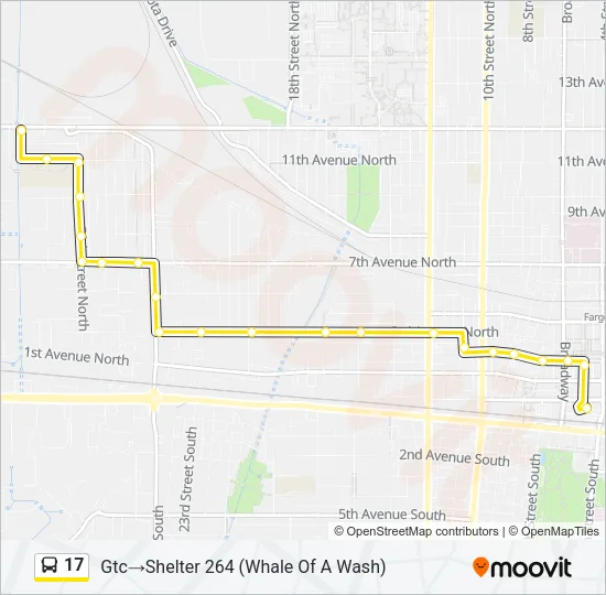 17 Bus Line Map
