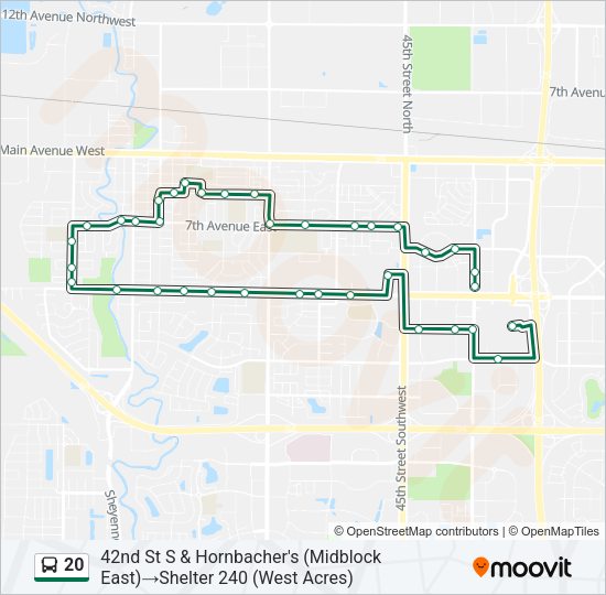 20 Bus Line Map