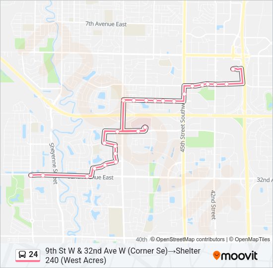 24 Bus Line Map