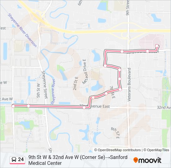 24 Bus Line Map