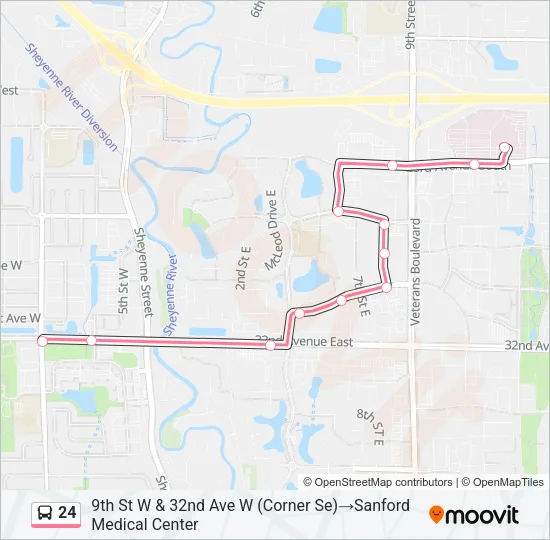 24 Bus Line Map
