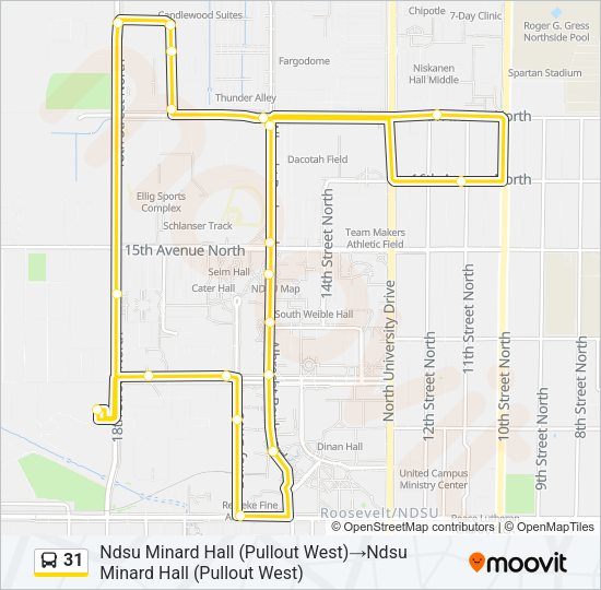 31 Bus Line Map