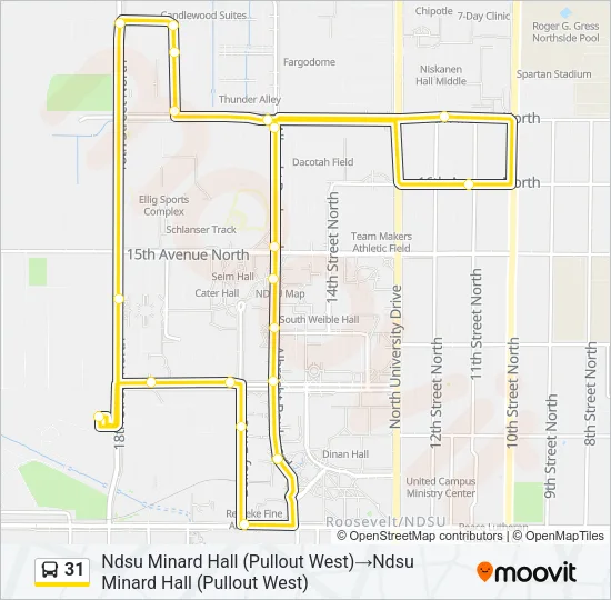 31 Bus Line Map