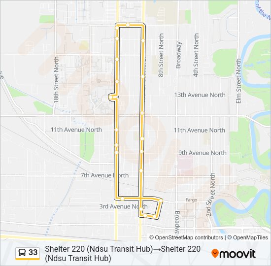 33 Bus Line Map