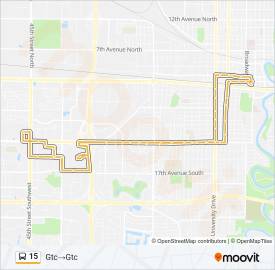 15 bus Line Map