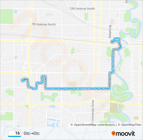 16 Route: Schedules, Stops & Maps - Gtc‎→Gtc (Updated)