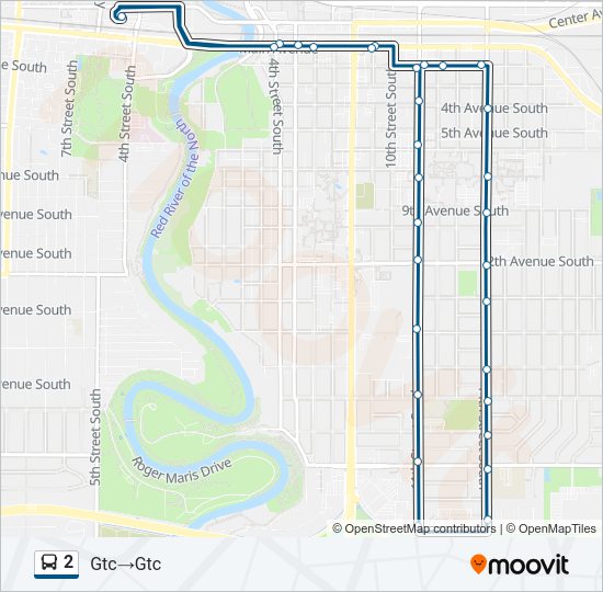 2 bus Line Map