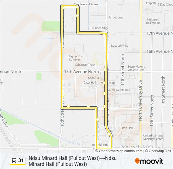 31 bus Line Map