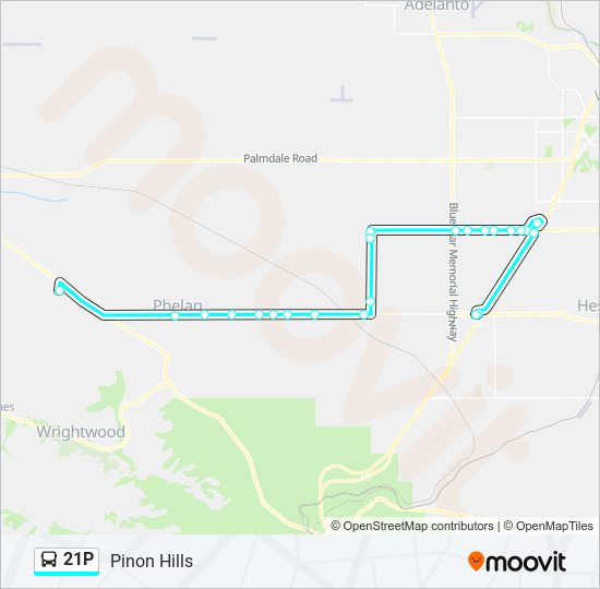 21P bus Line Map