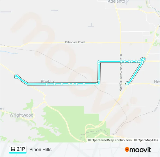 21P Bus Line Map