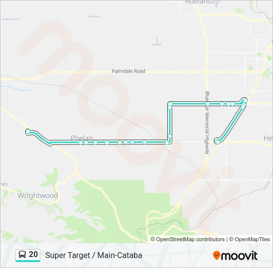 20 Bus Line Map