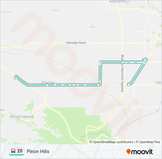 20 Bus Line Map