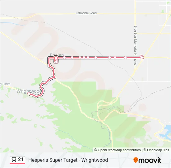 21 Bus Line Map