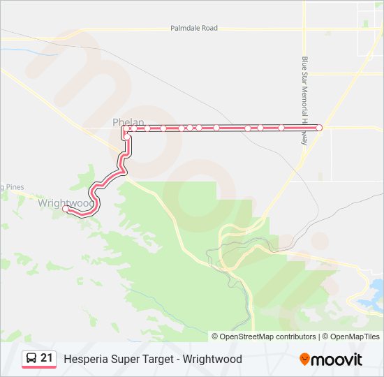 21 Bus Line Map