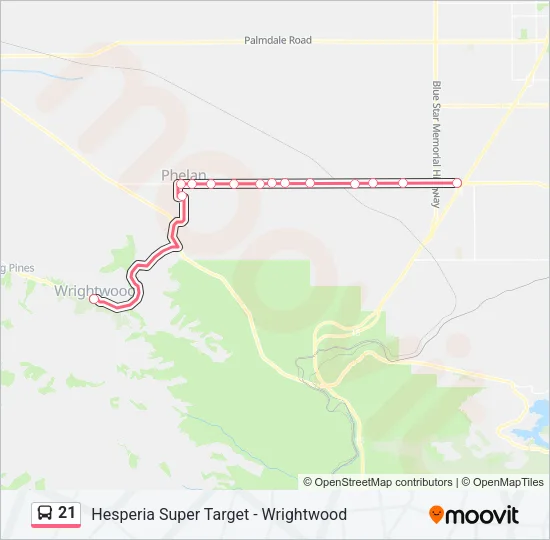 21 Bus Line Map