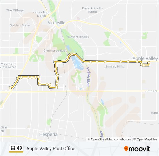 49 Bus Line Map