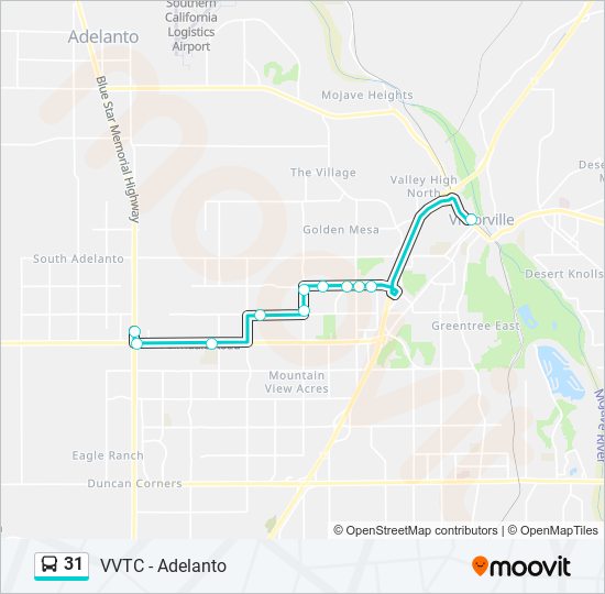 31 bus Line Map