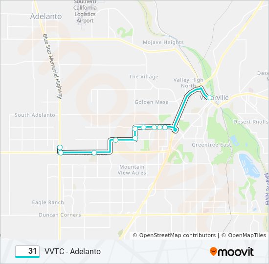 31 bus Line Map