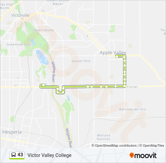 43 bus Line Map