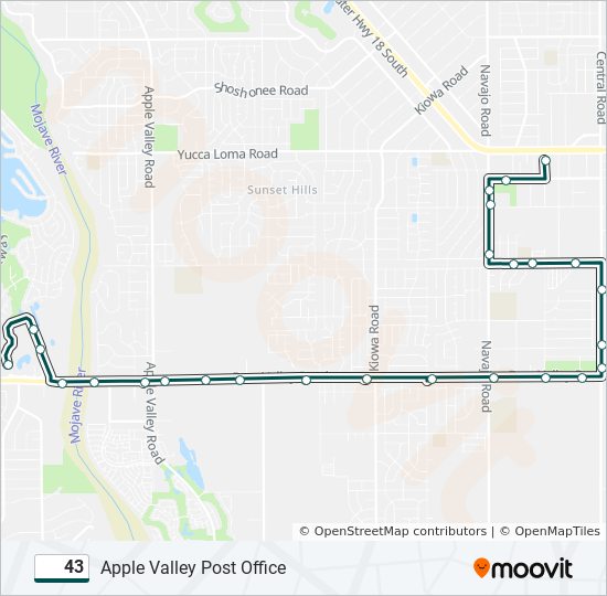 43 bus Line Map