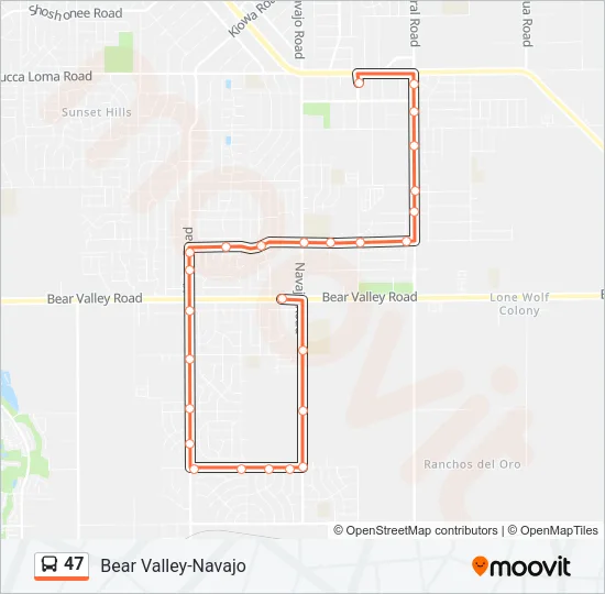 47 Bus Line Map