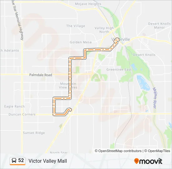 52 Bus Line Map