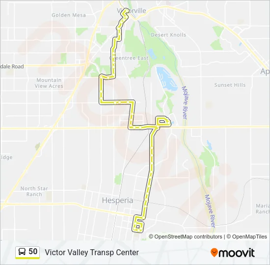 50 Bus Line Map
