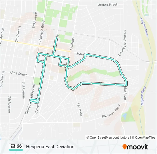 66 Bus Line Map