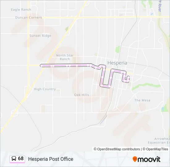 68 Bus Line Map