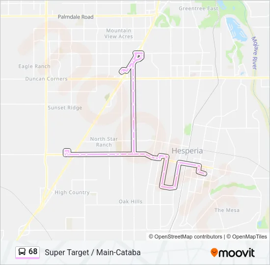 68 Bus Line Map