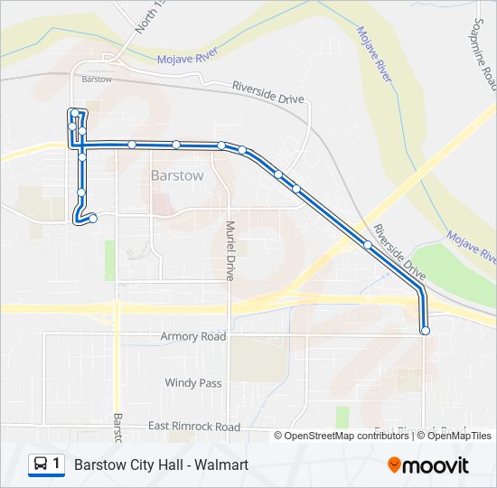 1 bus Line Map