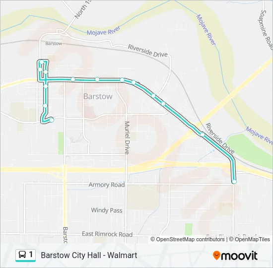1 Bus Line Map