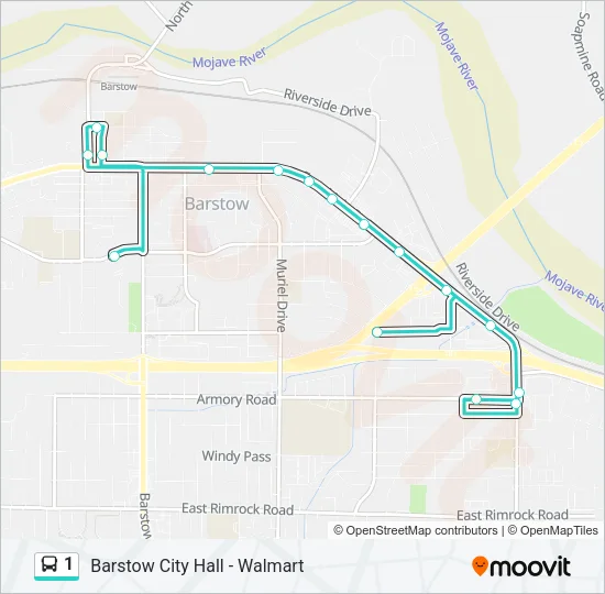 1 Bus Line Map