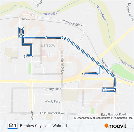 Mapa de 1 de autobús