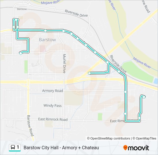 1 Bus Line Map