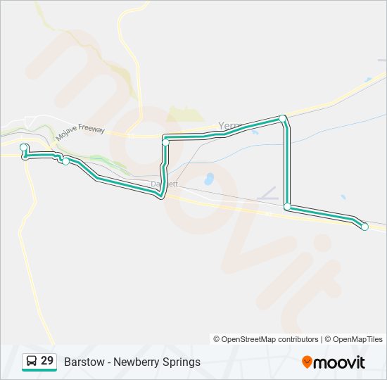 29 bus Line Map