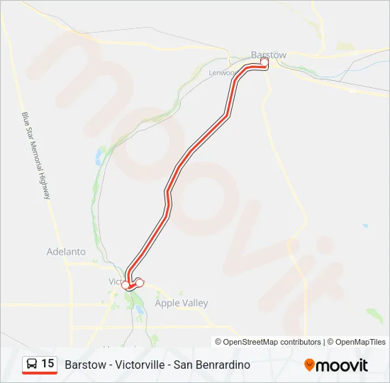 15 Bus Line Map