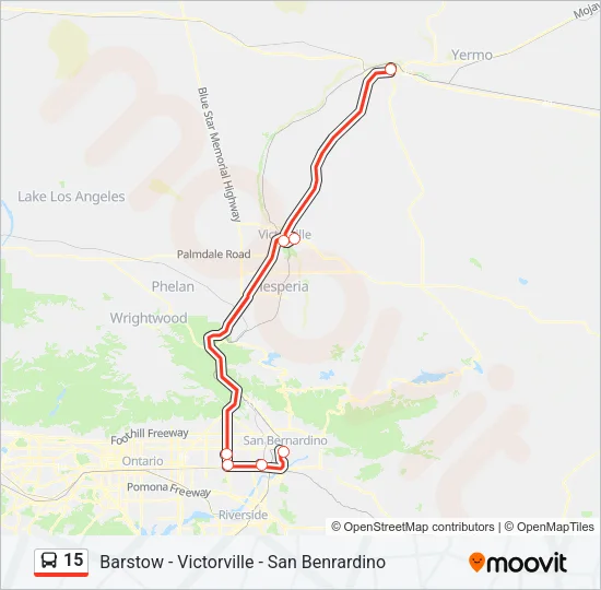 15 Bus Line Map