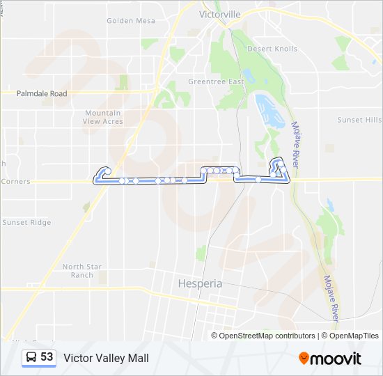 53 Bus Line Map