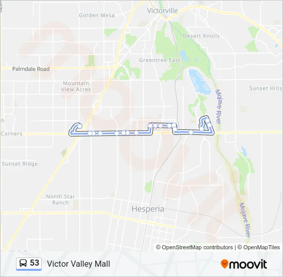 53 Bus Line Map