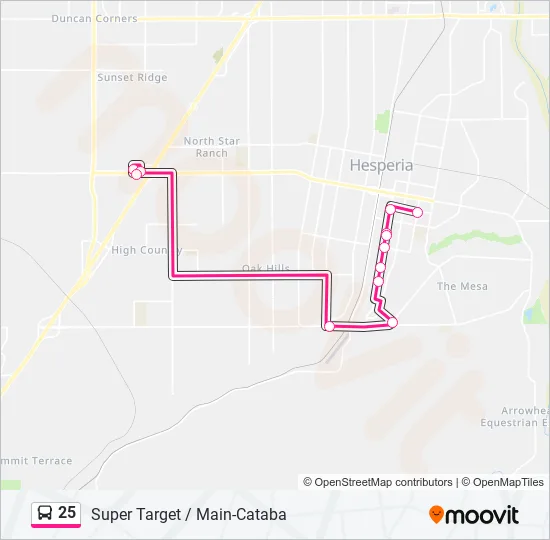 25 Bus Line Map